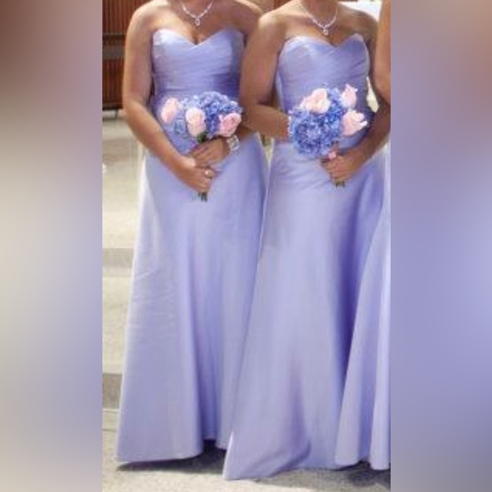 Alfred Angelo Corset Strapless Bridesmaid Dress - Lavender 💜Prom,Wedding,Formal - Picture 2 of 13